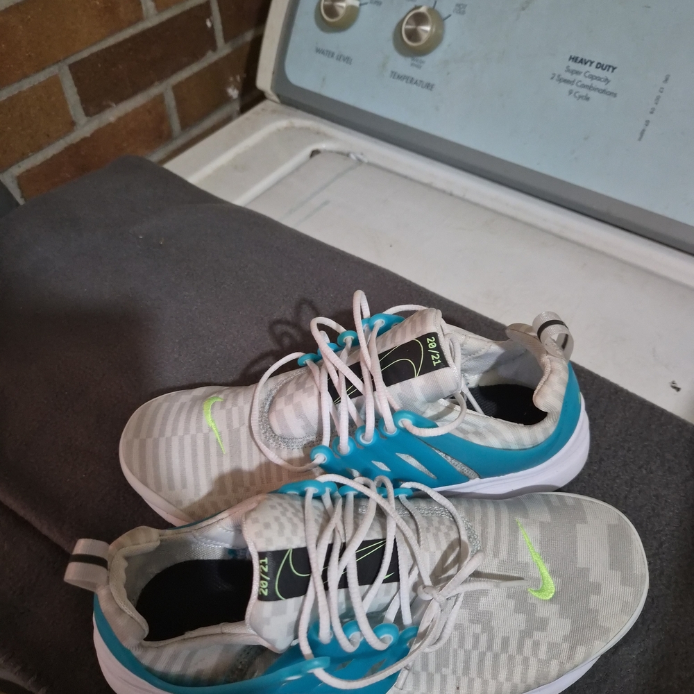 Kids Athletic Shoes in Blue and White